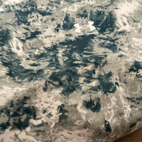 Ladies GREEN Under Armour Rival Terry Print Crew Sweatshirt Size XL - Picture 7 of 7